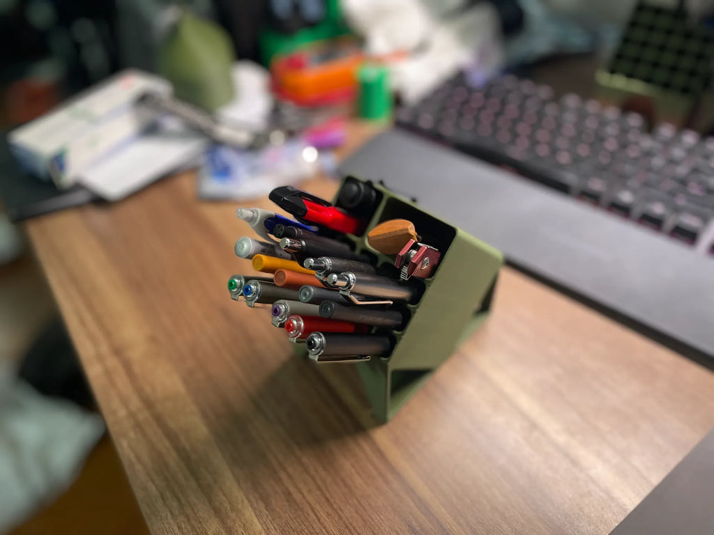 Desk Dock | 17 Slot Desk Organizer for Pens, Tools & Accessories