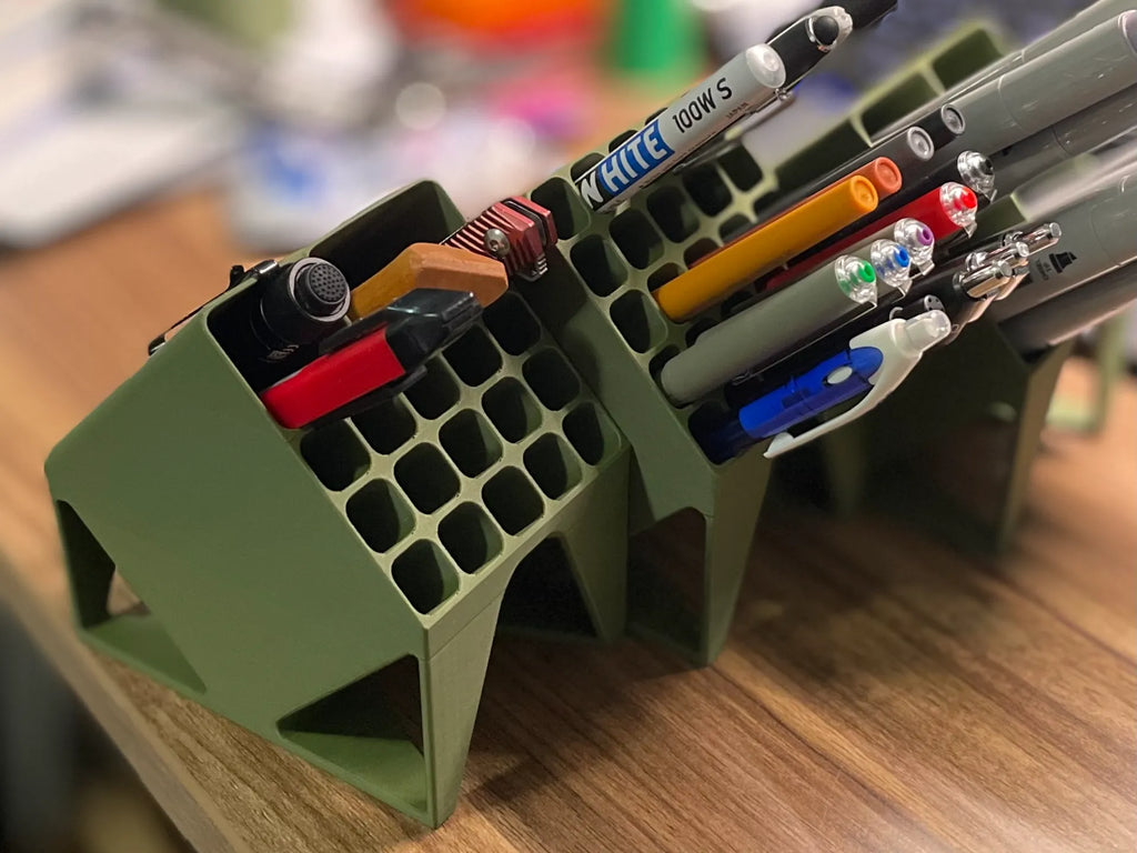 Desk Dock | 17 Slot Desk Organizer for Pens, Tools & Accessories