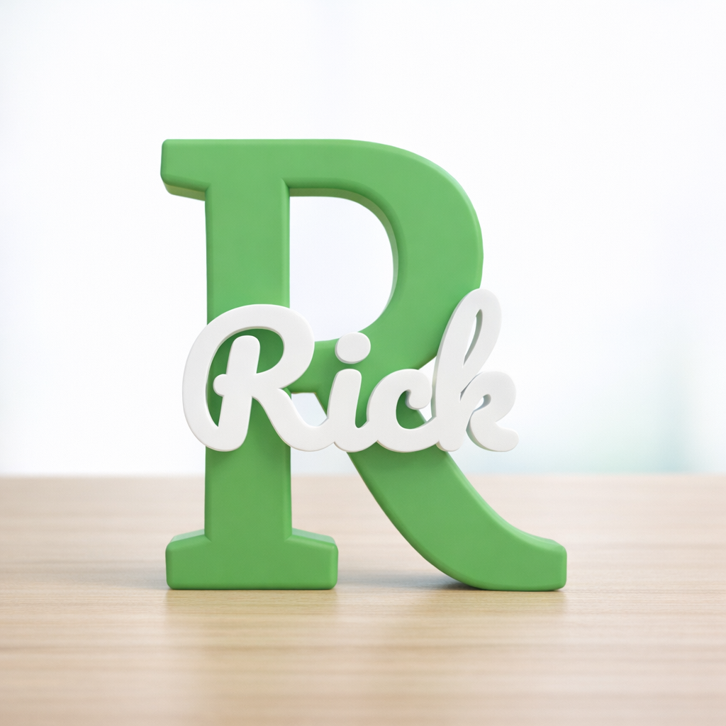 InlayLetter 3D Sign – Personalized Initial Name Décor