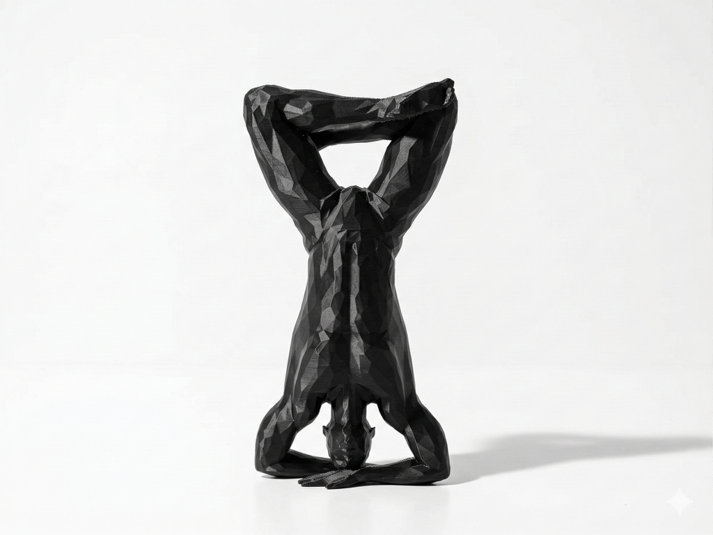 Reclining Meditation — FitFigures™ Meditating Man Series | 3D Printed Polygon Figure | WowLayer
