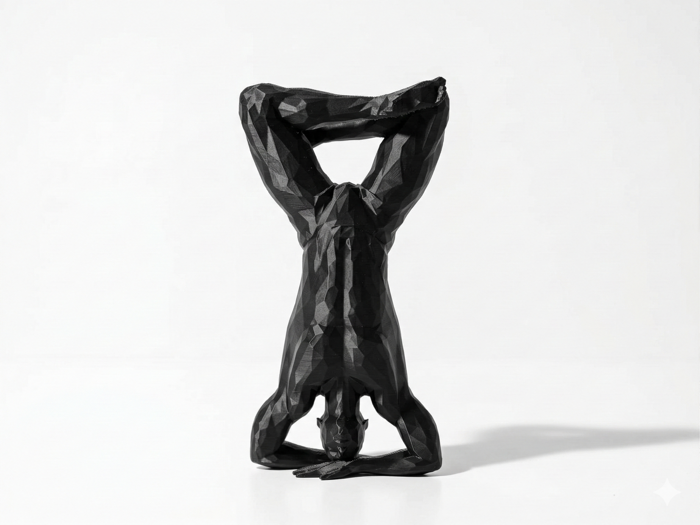 Reclining Meditation — FitFigures™ Meditating Man Series | 3D Printed Polygon Figure | WowLayer
