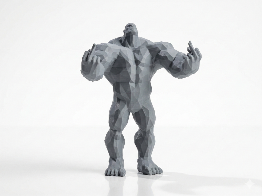 Victory Pose — FitFigures™ Muscle Man Series| 3D Printed Polygon Figure | WowLayer