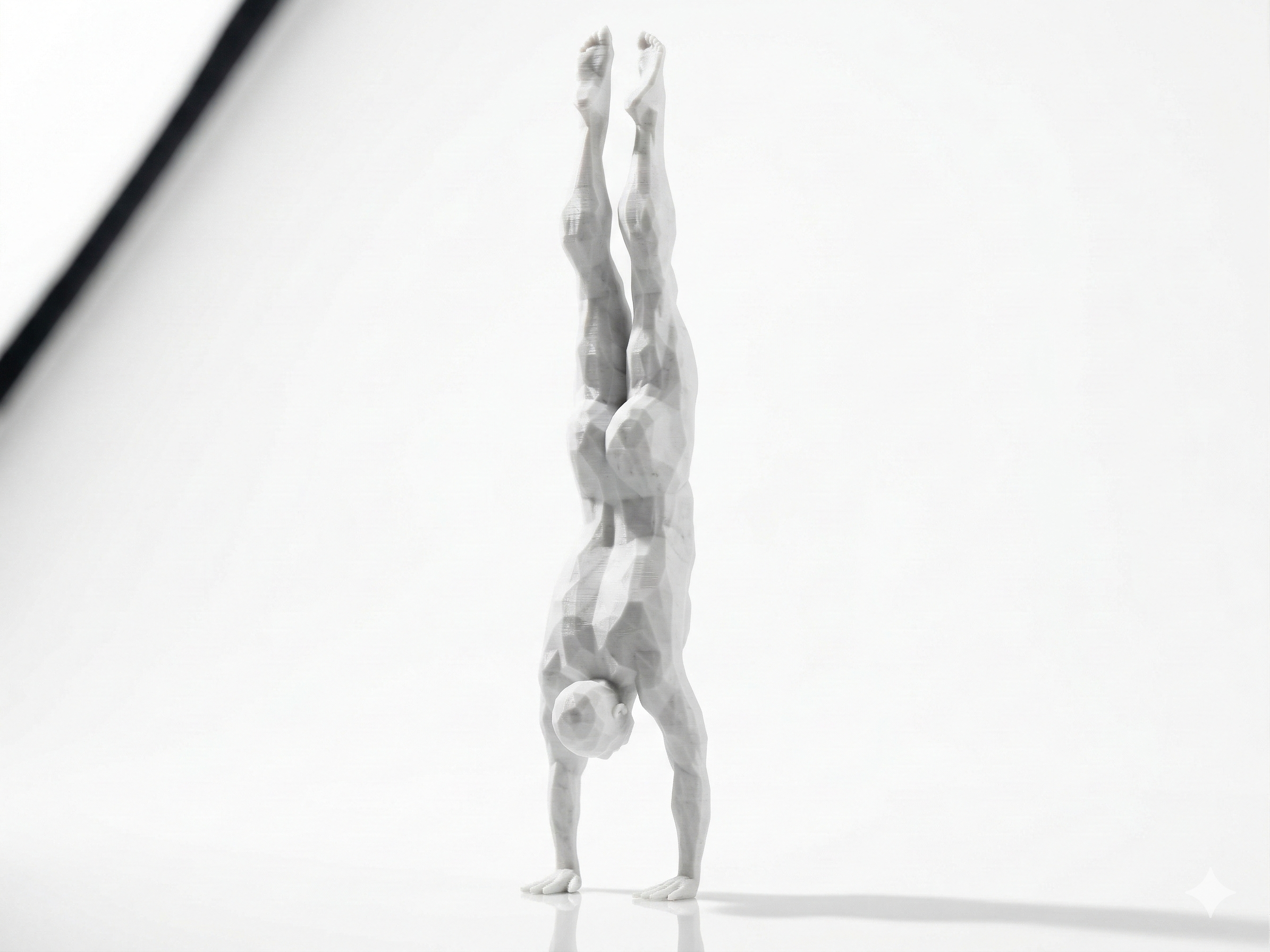 Headstand — FitFigures™ Yoga Man Series | 3D Printed Polygon Figure | WowLayer