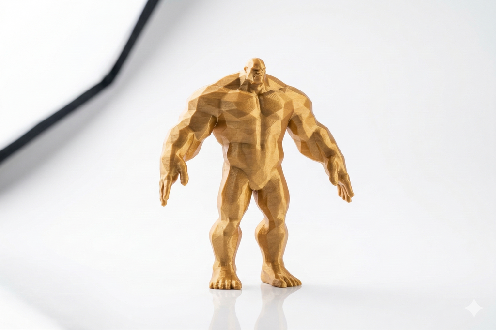 Standing Relaxed — FitFigures™ Muscle Man Series | 3D Printed Polygon Figure | WowLayer
