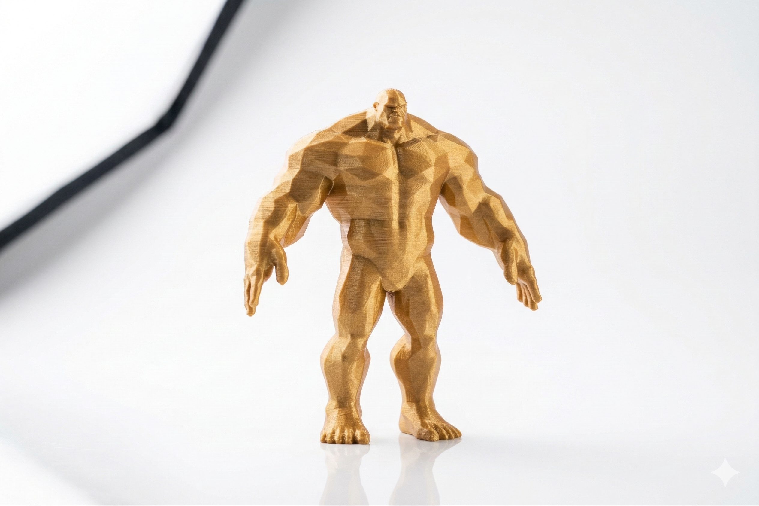Standing Relaxed — FitFigures™ Muscle Man Series | 3D Printed Polygon Figure | WowLayer