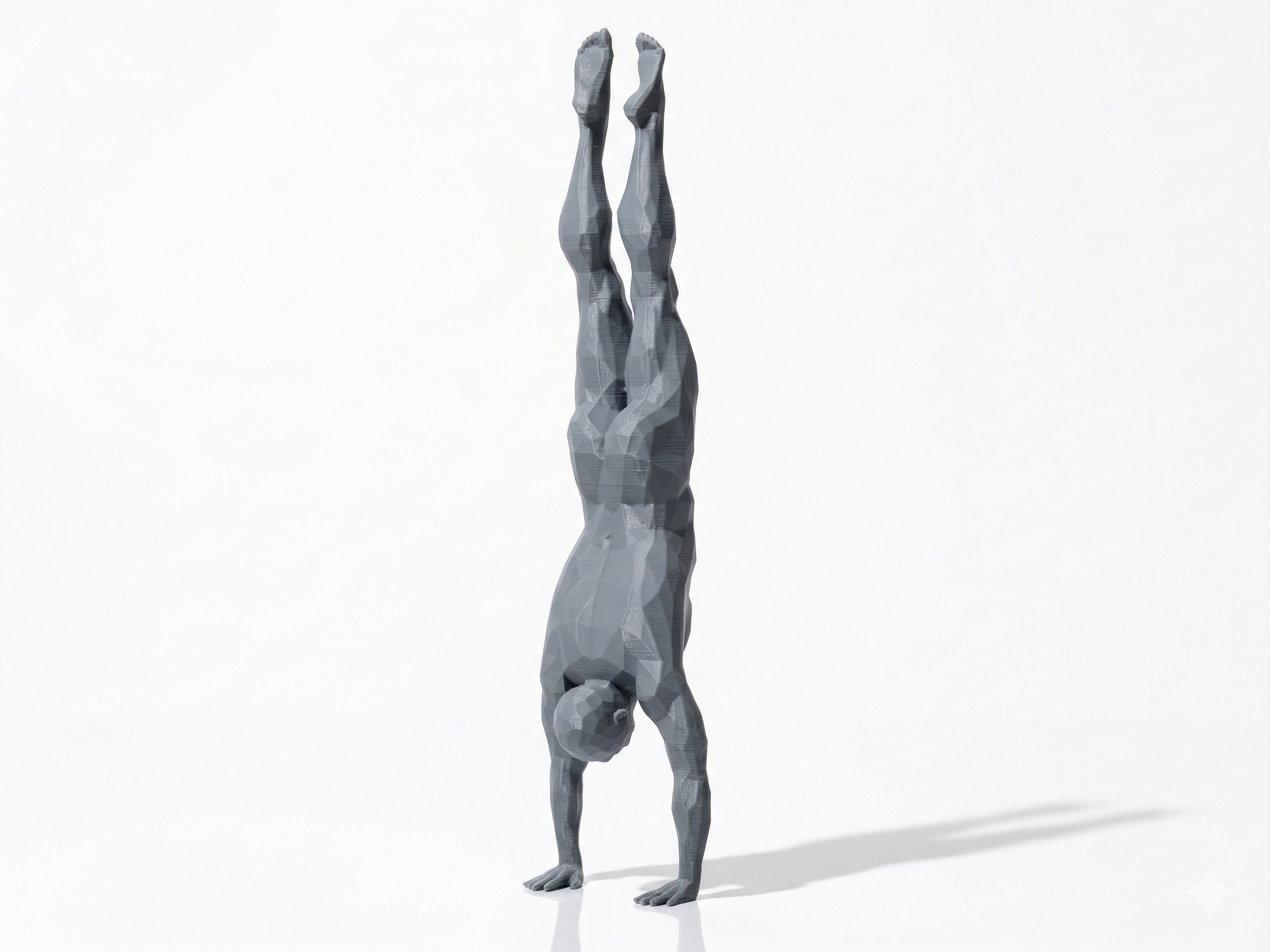 Headstand — FitFigures™ Yoga Man Series | 3D Printed Polygon Figure | WowLayer
