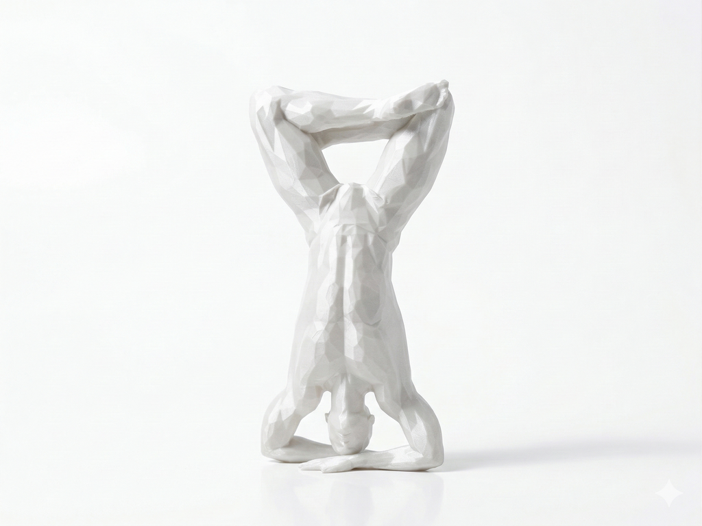 Reclining Meditation — FitFigures™ Meditating Man Series | 3D Printed Polygon Figure | WowLayer
