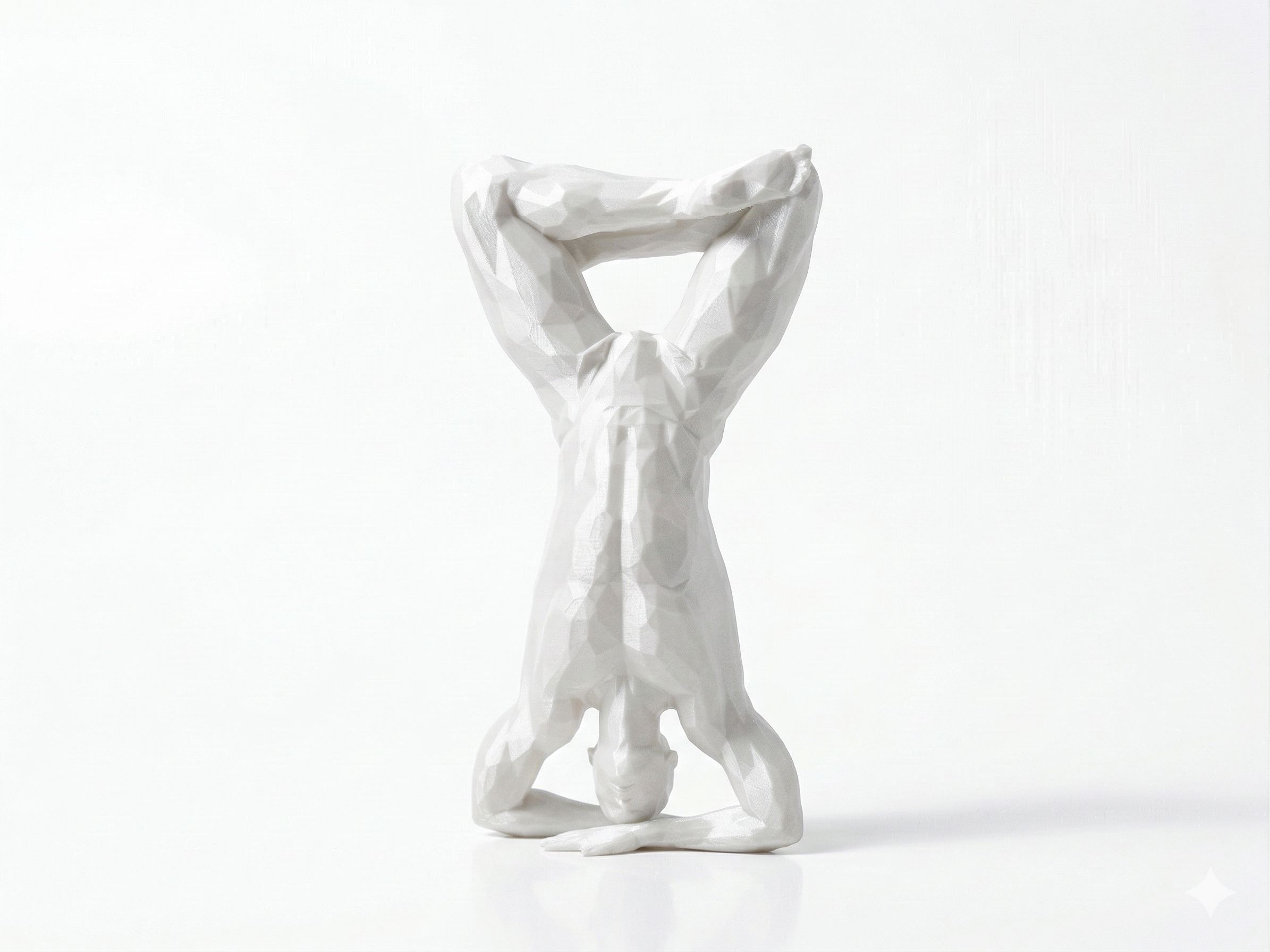 Reclining Meditation — FitFigures™ Meditating Man Series | 3D Printed Polygon Figure | WowLayer