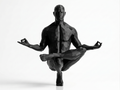 Lotus Pose — FitFigures™ Yoga Man Series | 3D Printed Polygon Figure | WowLayer