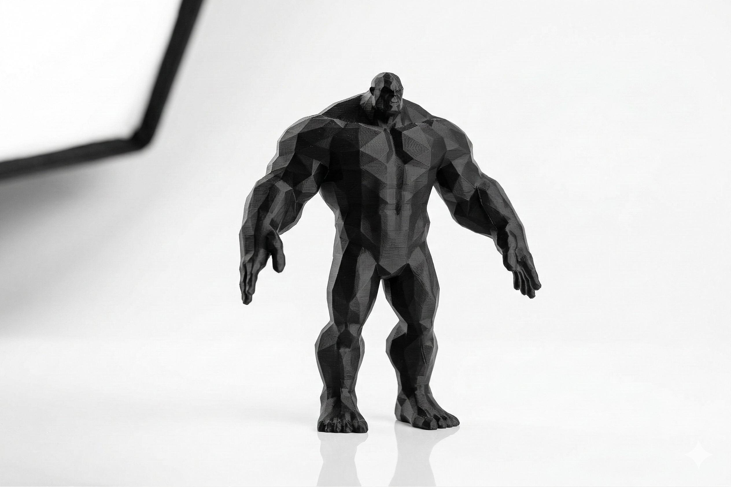 Standing Relaxed — FitFigures™ Muscle Man Series | 3D Printed Polygon Figure | WowLayer