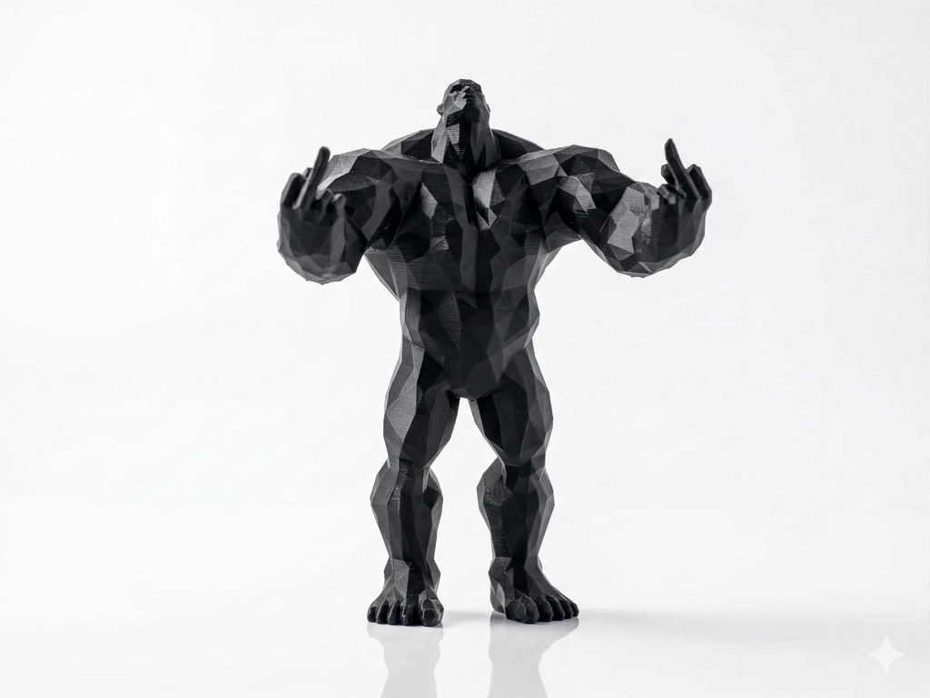 Victory Pose — FitFigures™ Muscle Man Series| 3D Printed Polygon Figure | WowLayer