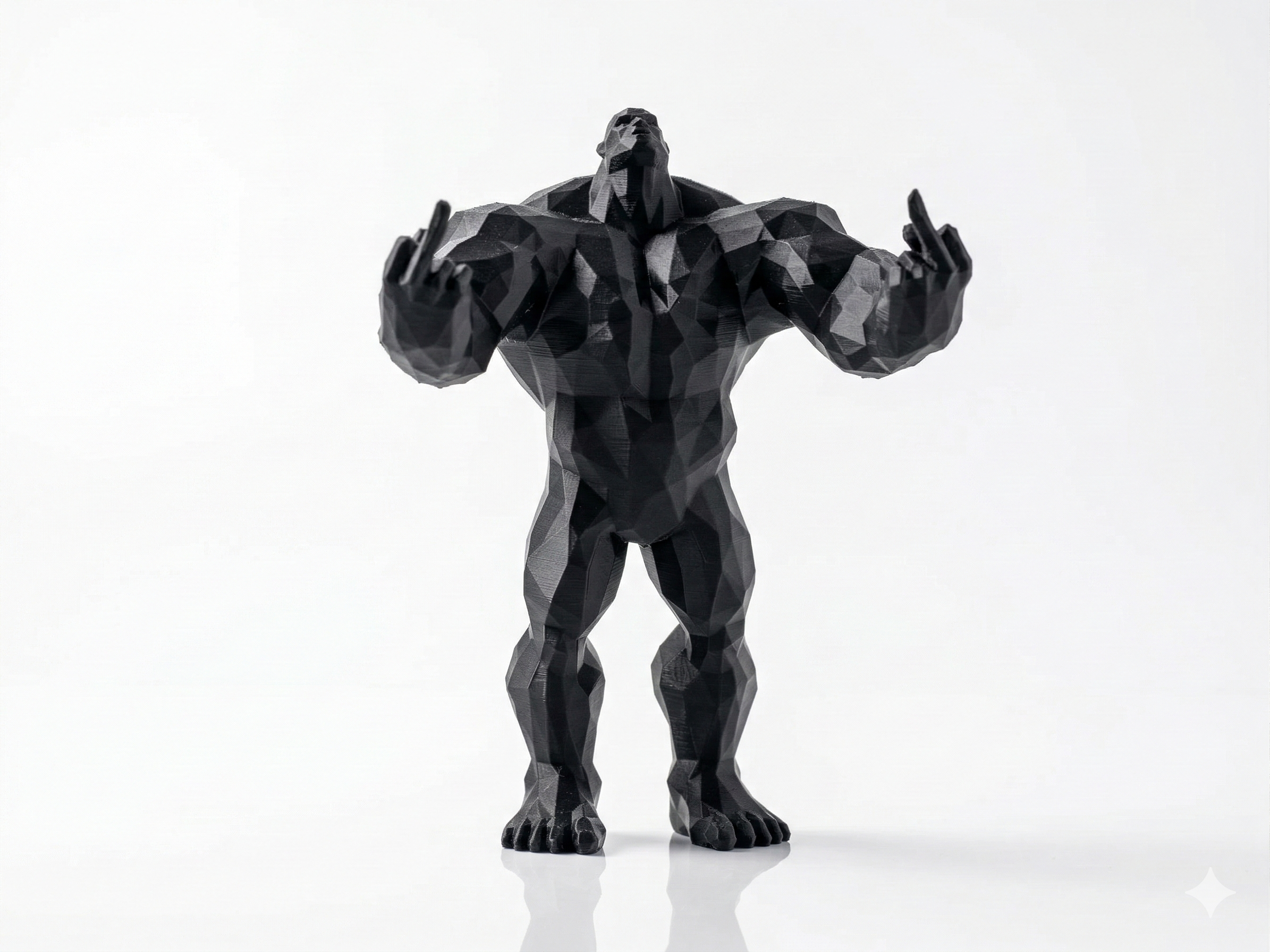 Victory Pose — FitFigures™ Muscle Man Series| 3D Printed Polygon Figure | WowLayer