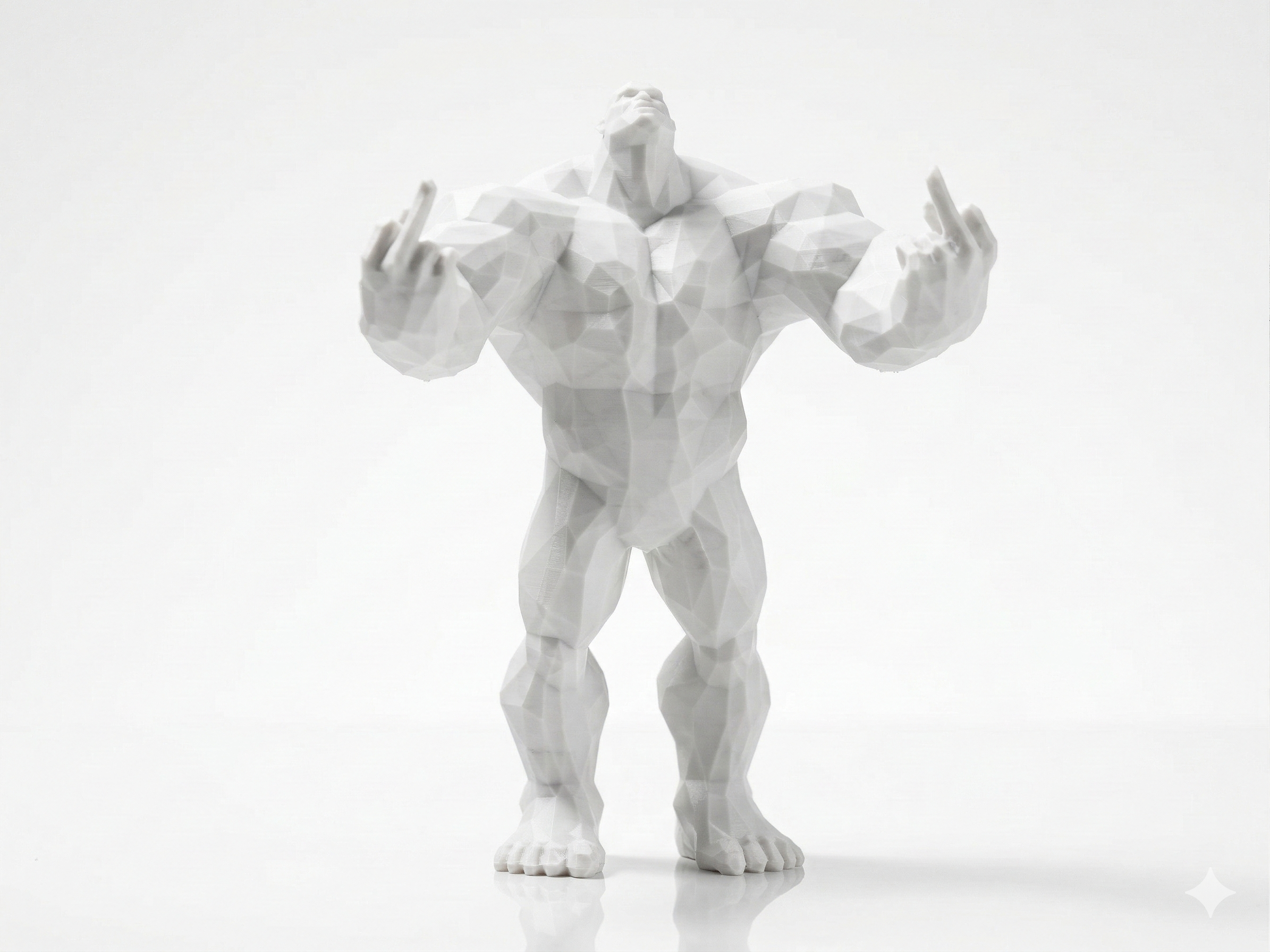 Victory Pose — FitFigures™ Muscle Man Series| 3D Printed Polygon Figure | WowLayer