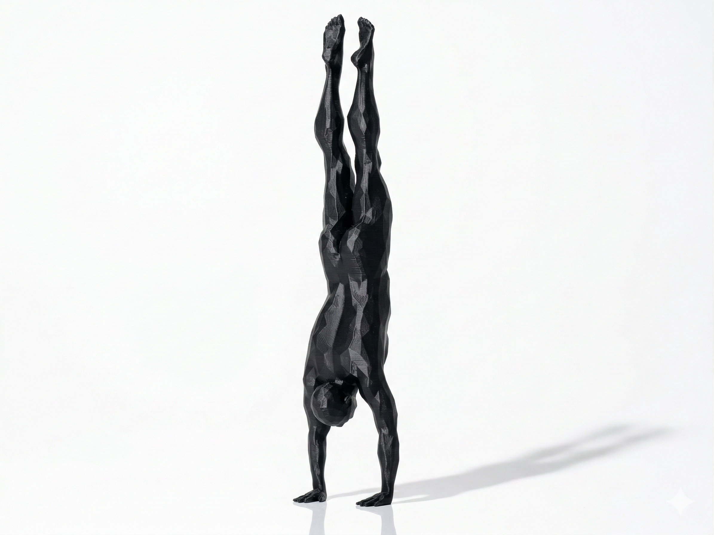 Headstand — FitFigures™ Yoga Man Series | 3D Printed Polygon Figure | WowLayer