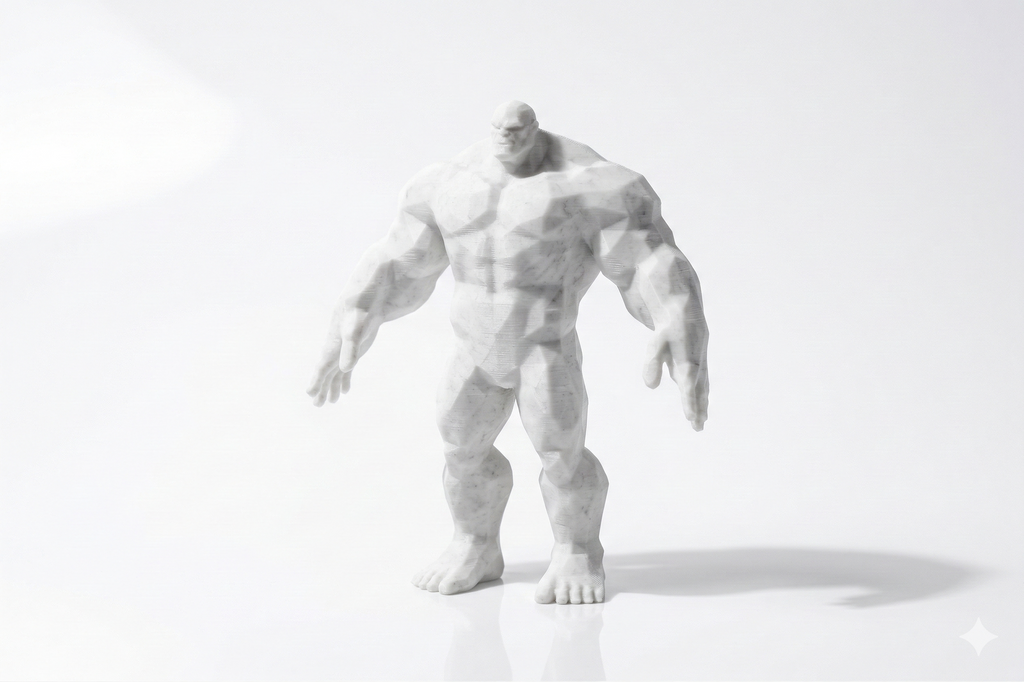 Standing Relaxed — FitFigures™ Muscle Man Series | 3D Printed Polygon Figure | WowLayer