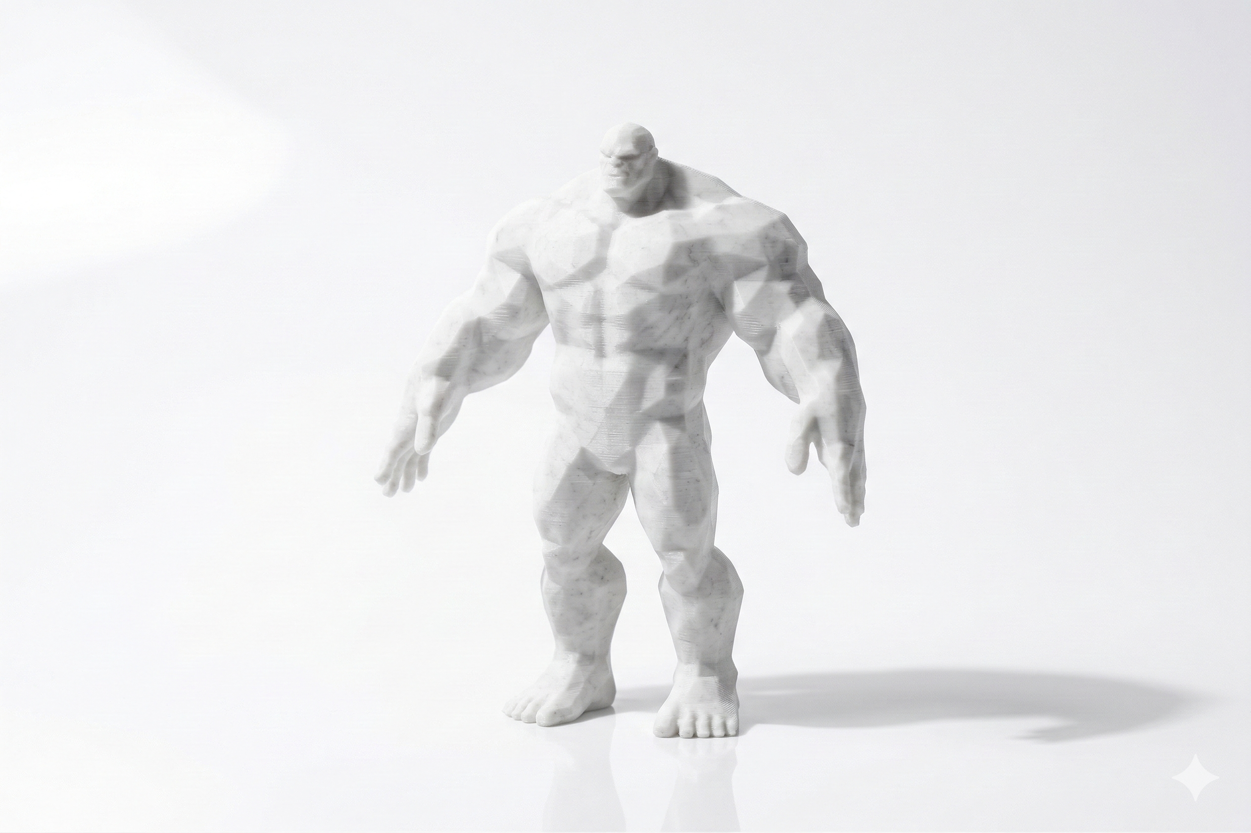 Standing Relaxed — FitFigures™ Muscle Man Series | 3D Printed Polygon Figure | WowLayer