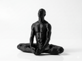 Deep Meditation — Hands on Knees — FitFigures™ Meditating Man Series | 3D Printed Polygon Figure | WowLayer