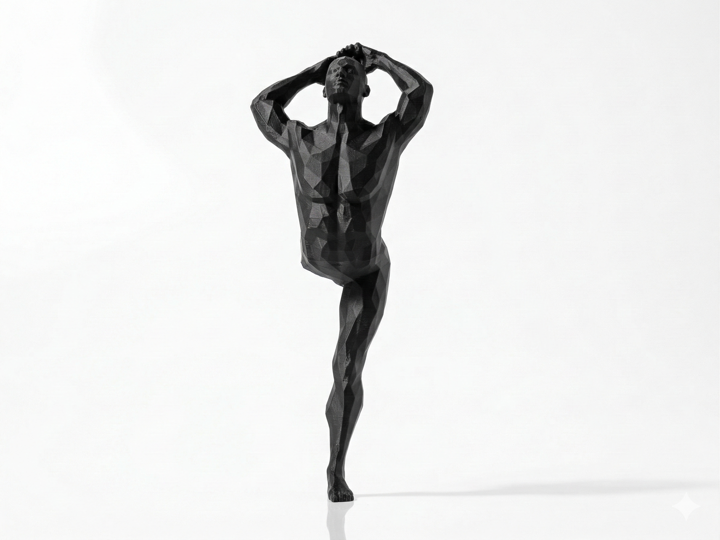 Bridge Pose — FitFigures™ Yoga Man Series | 3D Printed Polygon Figure | WowLayer