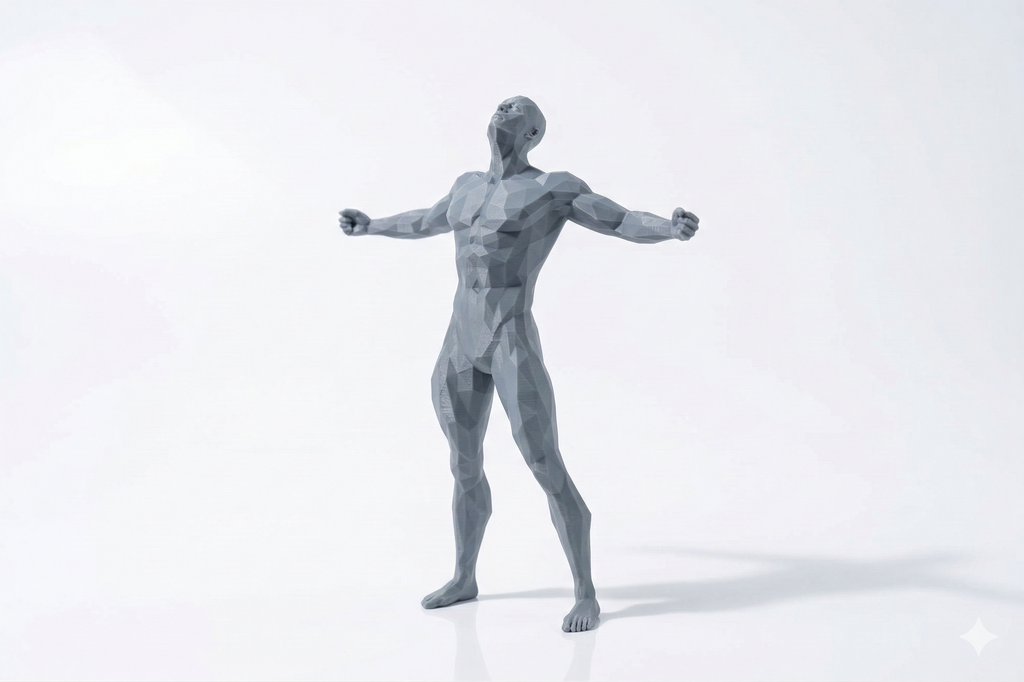 Bicep Flex — FitFigures™ Muscle Man Series | 3D Printed Polygon Figure | WowLayer