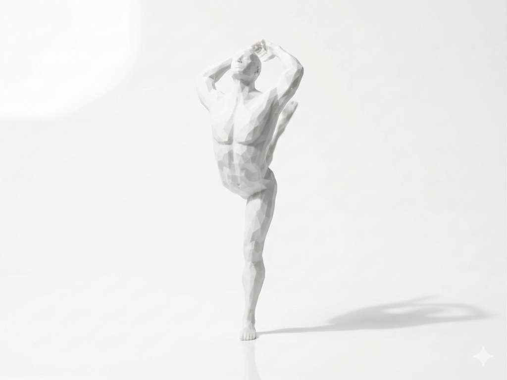 Bridge Pose — FitFigures™ Yoga Man Series | 3D Printed Polygon Figure | WowLayer