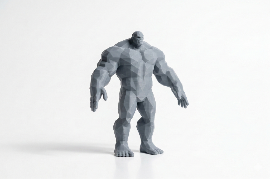 Standing Relaxed — FitFigures™ Muscle Man Series | 3D Printed Polygon Figure | WowLayer