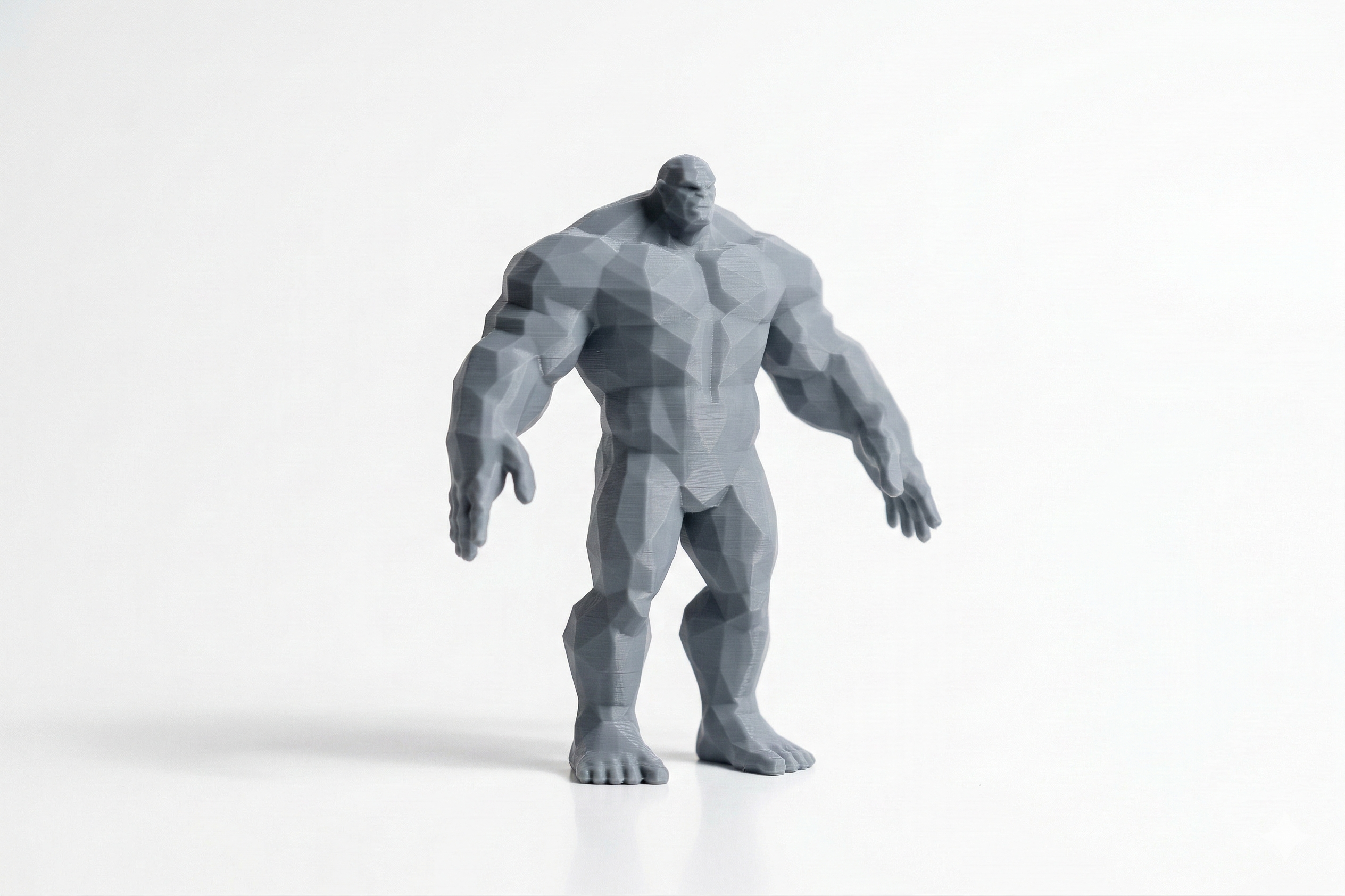 Standing Relaxed — FitFigures™ Muscle Man Series | 3D Printed Polygon Figure | WowLayer
