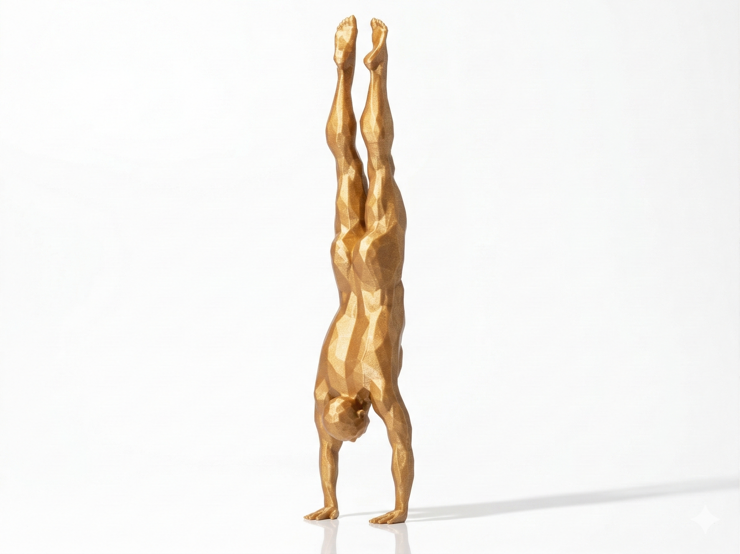 Headstand — FitFigures™ Yoga Man Series | 3D Printed Polygon Figure | WowLayer