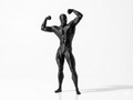 Front Double Biceps — FitFigures™ Muscle Man Series | 3D Printed Polygon Figure | WowLayer