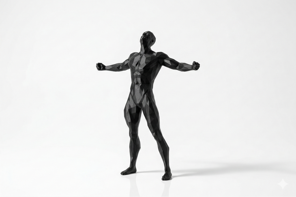 Bicep Flex — FitFigures™ Muscle Man Series | 3D Printed Polygon Figure | WowLayer