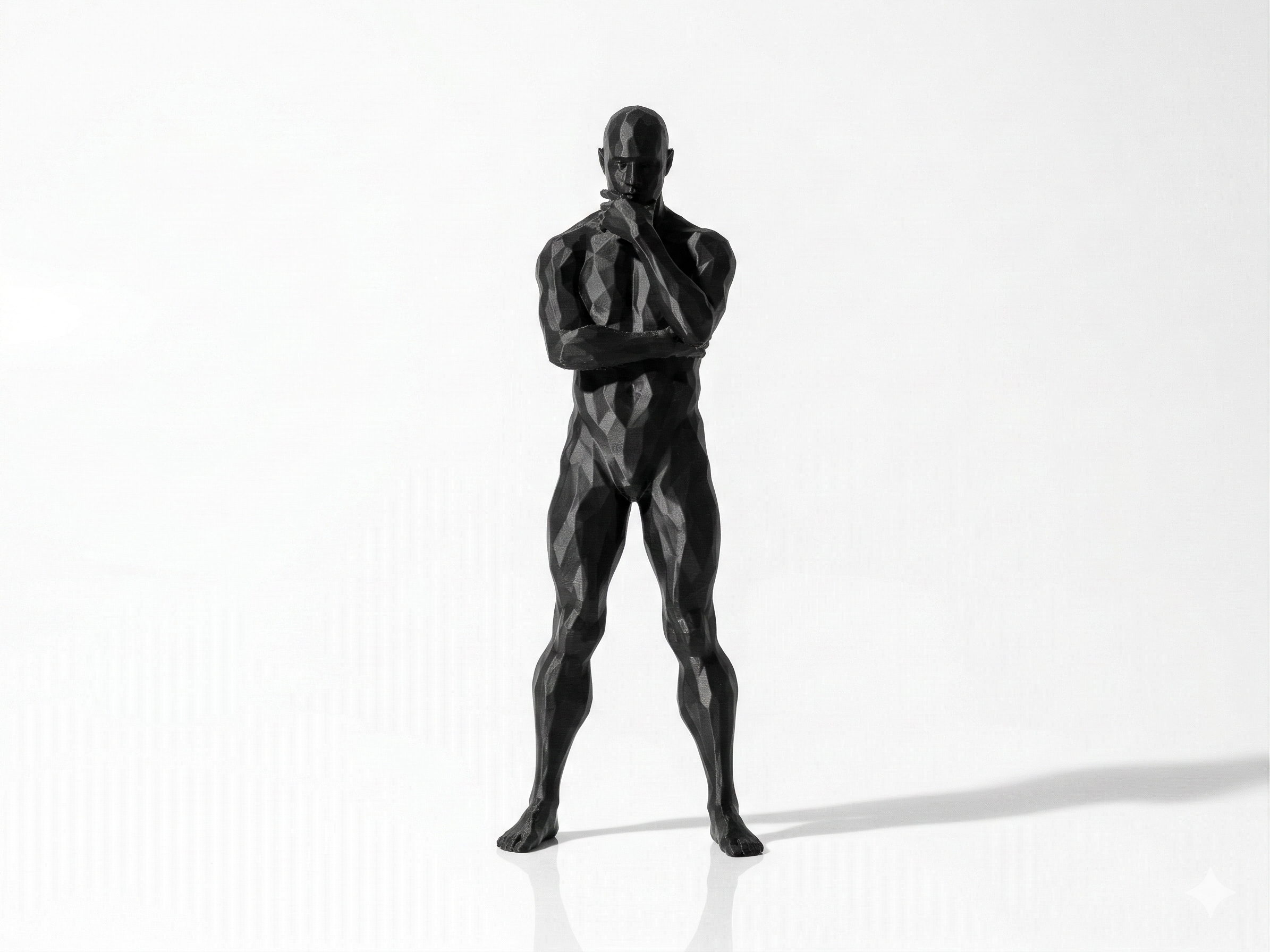 Side Tricep — FitFigures™ Muscle Man Series | 3D Printed Polygon Figure | WowLayer
