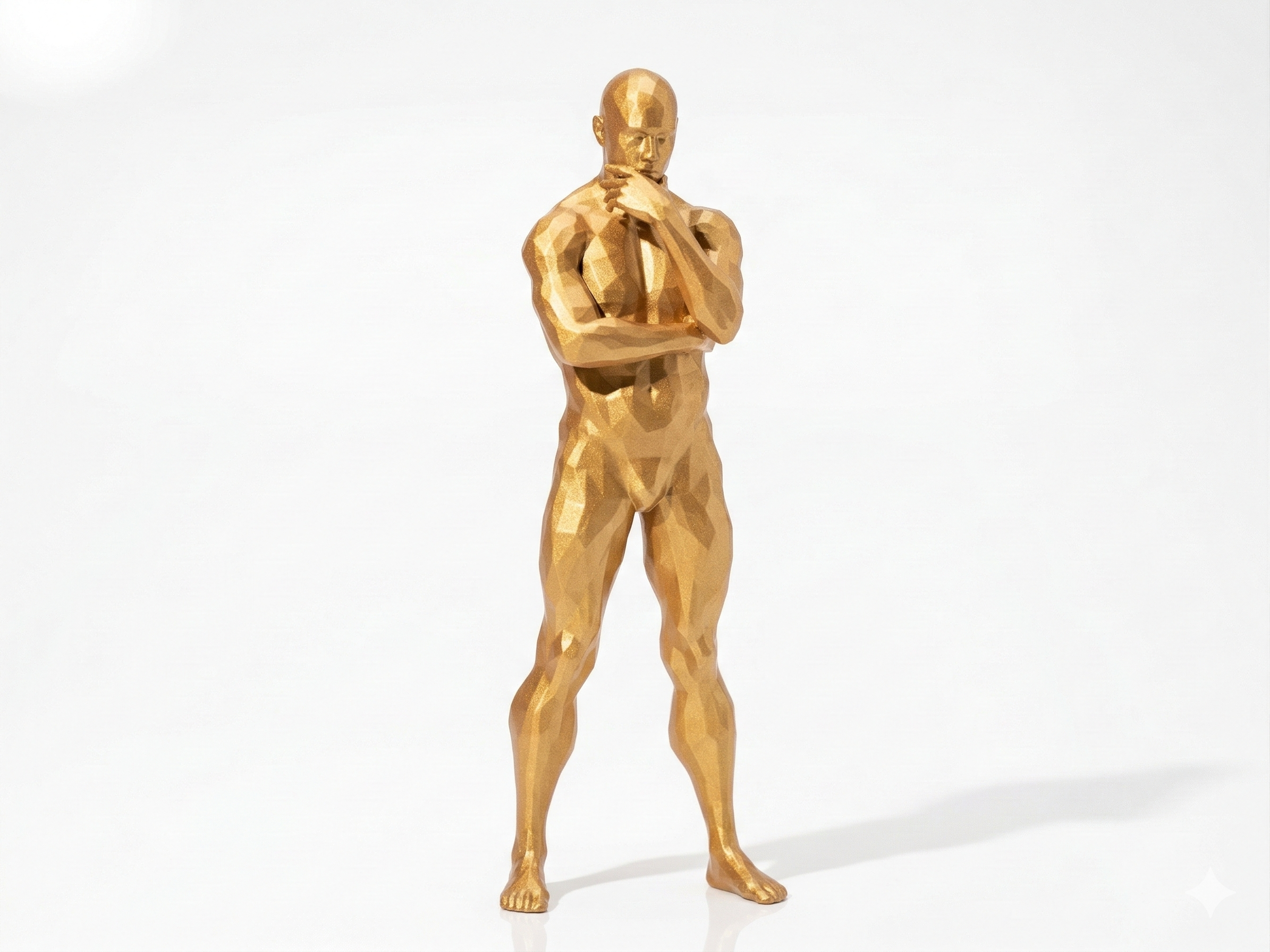 Side Tricep — FitFigures™ Muscle Man Series | 3D Printed Polygon Figure | WowLayer