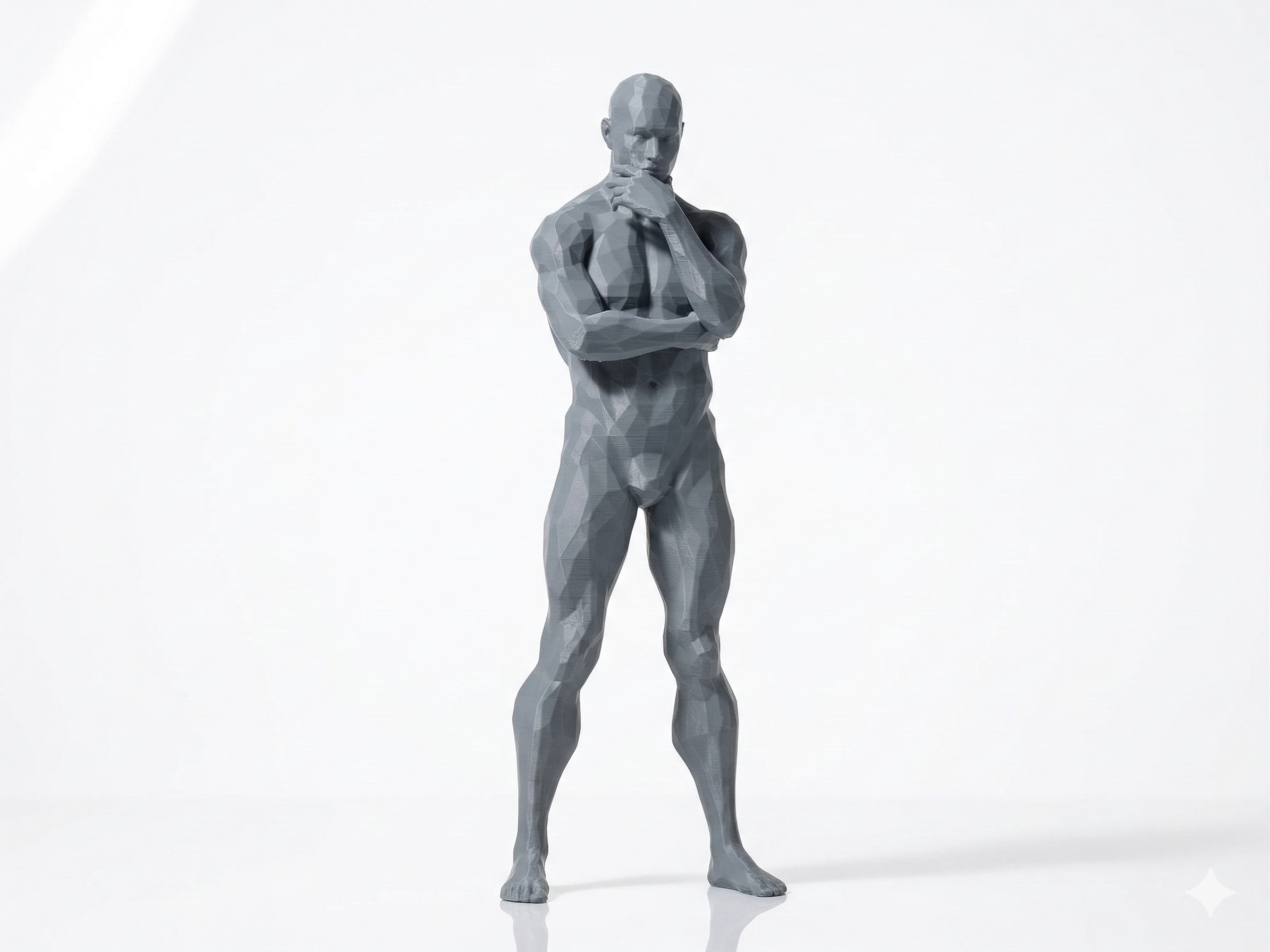 Side Tricep — FitFigures™ Muscle Man Series | 3D Printed Polygon Figure | WowLayer