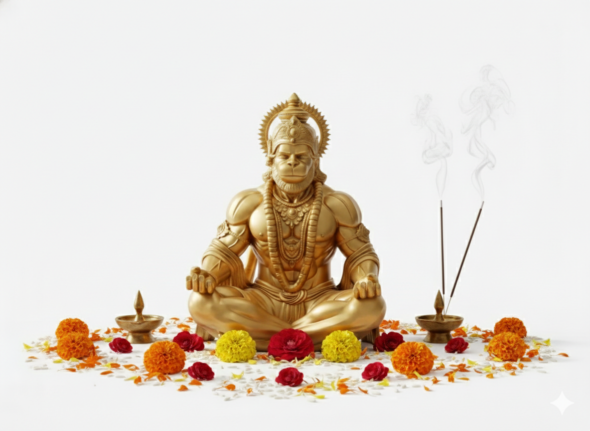Lord Hanuman Idol — 3D Printed Temple Decor for Your Home
