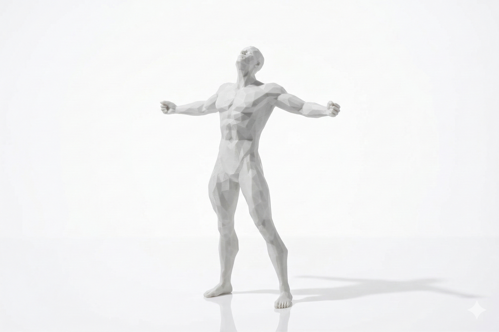 Bicep Flex — FitFigures™ Muscle Man Series | 3D Printed Polygon Figure | WowLayer
